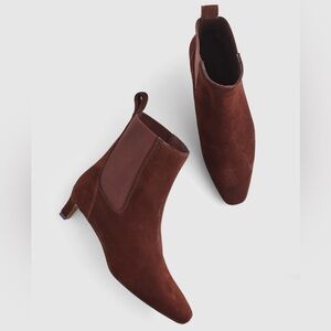 NWT Madewell Dimes suede kitten heel boots chocolate raisin